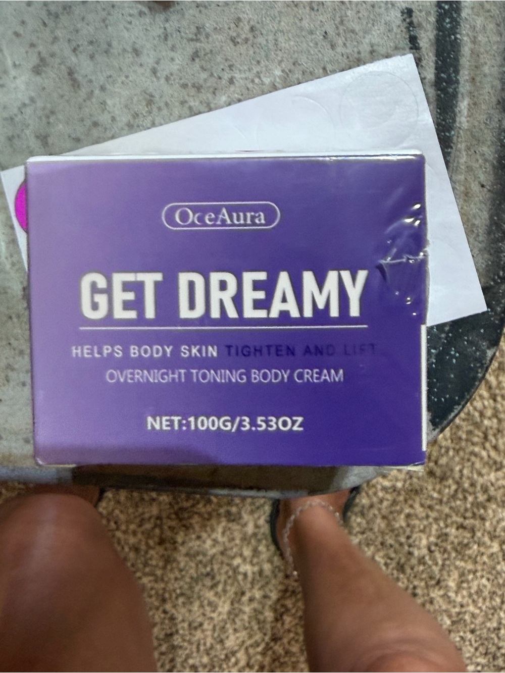 OceAura GET DREAMY Overnight Toning Body Cream — Purple